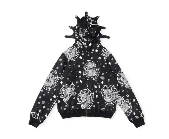 Glow gang black hoodie print