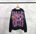Vale united purple graphic print sweater