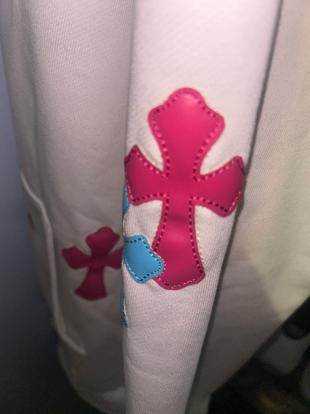 supply the demand colorful cross graphic hoodie