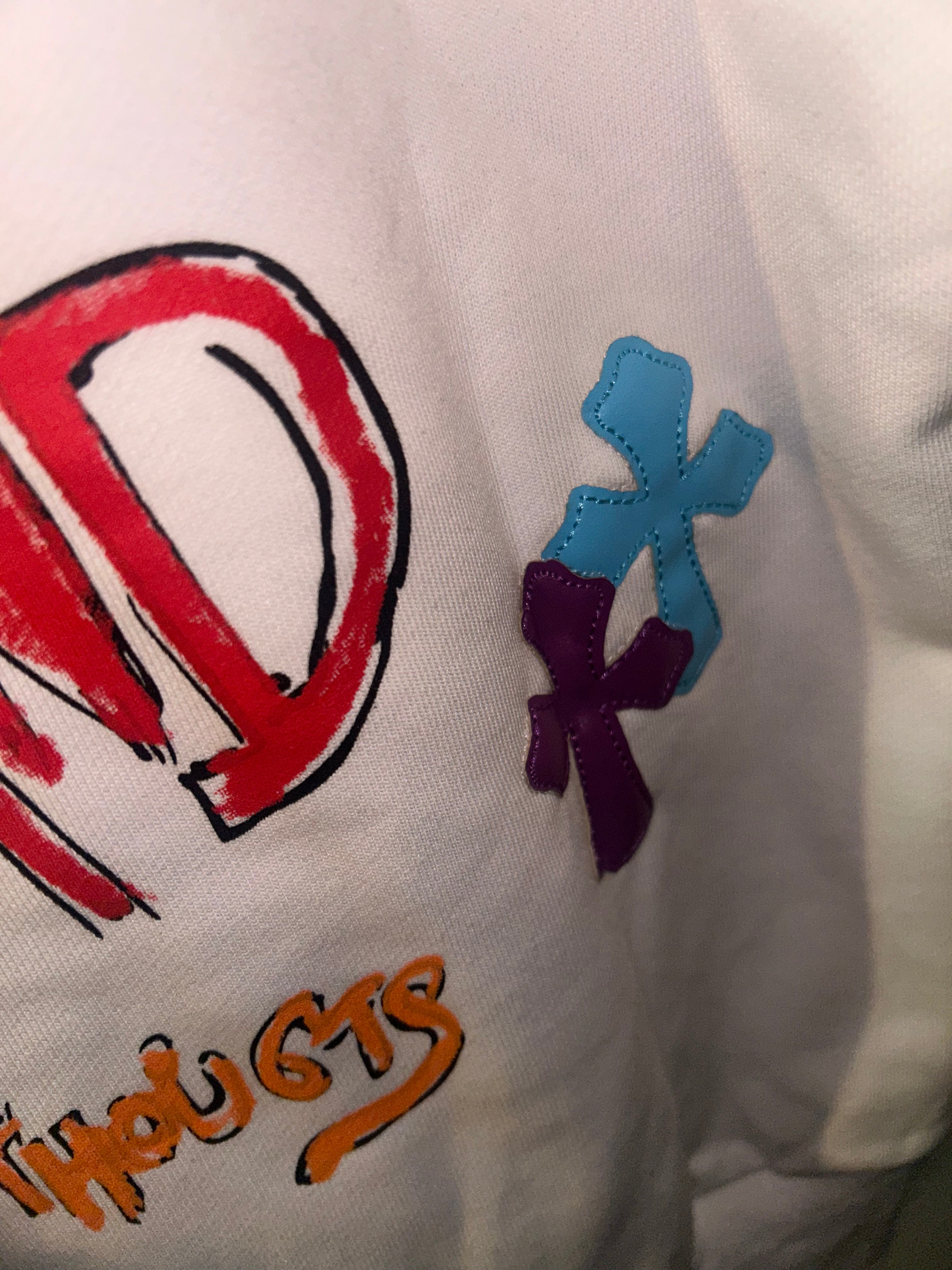supply the demand colorful cross graphic hoodie