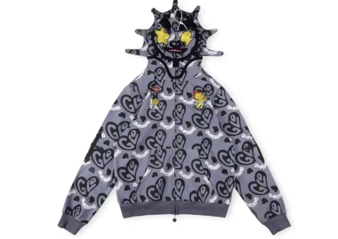 Glow gang black and yellow graphic print