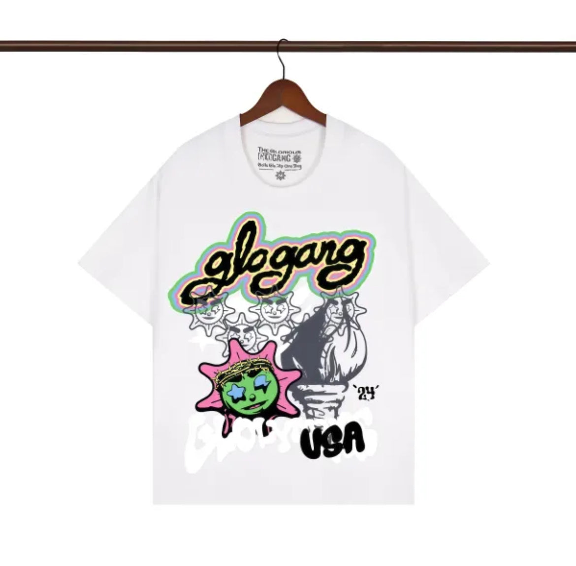 Glow gang usa T shirt print