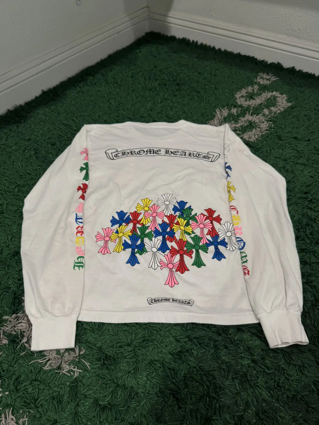 Long sleeve shirt Colorful cross print chrome