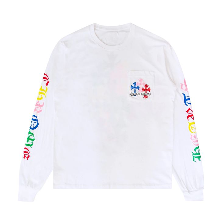 Long sleeve shirt Colorful cross print chrome