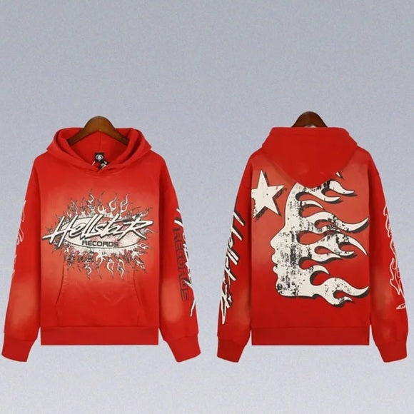 Red hell star hoodie