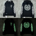 Chrome heart hoodie glow in the dark